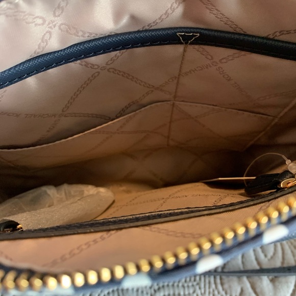 Michael Kors Navy Polka Dot Crossbody Bag - Picture 8 of 16